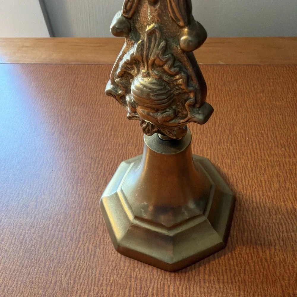Large Vintage MCM Jesus Christ Solid Brass Cross Tabletop Standing 15